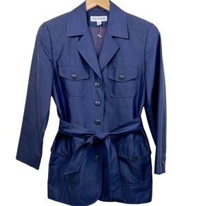 Gruppo Americano Navy Belted Blazer Jacket, Size 4
